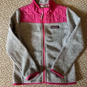 Vineyard Vines Pink and Gray Quilted Jacket
